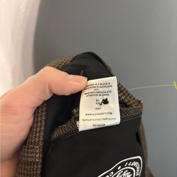 I Love Ugly Slim Kobe Crop Houndstooth Pants Size Large - Picture 6 of 7